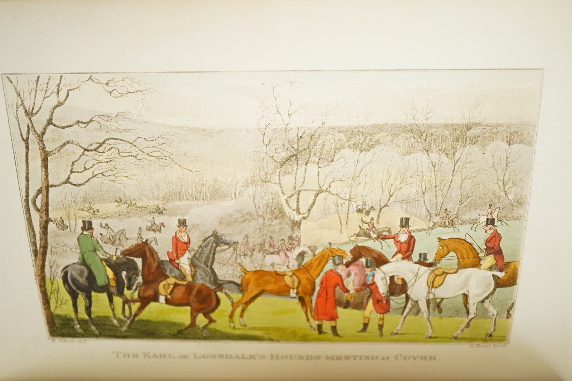 The Sporting Repository ... (new edition with limitation of 500 copies). 22 hand coloured plates (by Henry Alken); mid 20th century gilt ruled half morocco and cloth, gilt pictorial panelled spine, gilt top, roy.8vo. 190